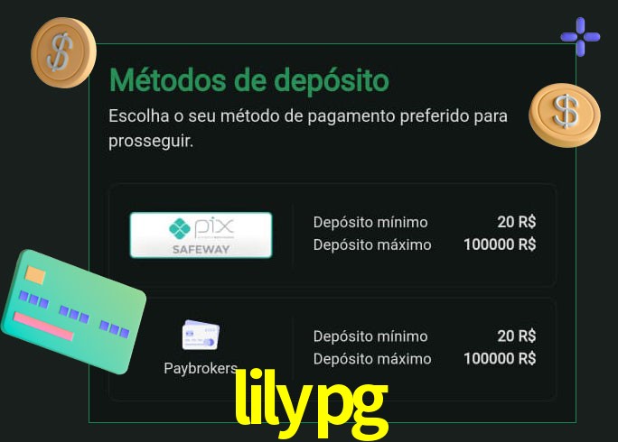 O cassino lilypg oferece uma grande variedade de métodos de pagamento